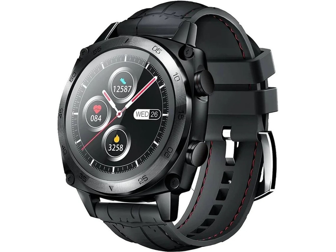 Reloj inteligente C3 con pantalla táctil de 1,3 pulgadas, resistente al agua hasta 5 ATM, podómetro y control de música, compatible con iOS/Android Yizhood (negro)