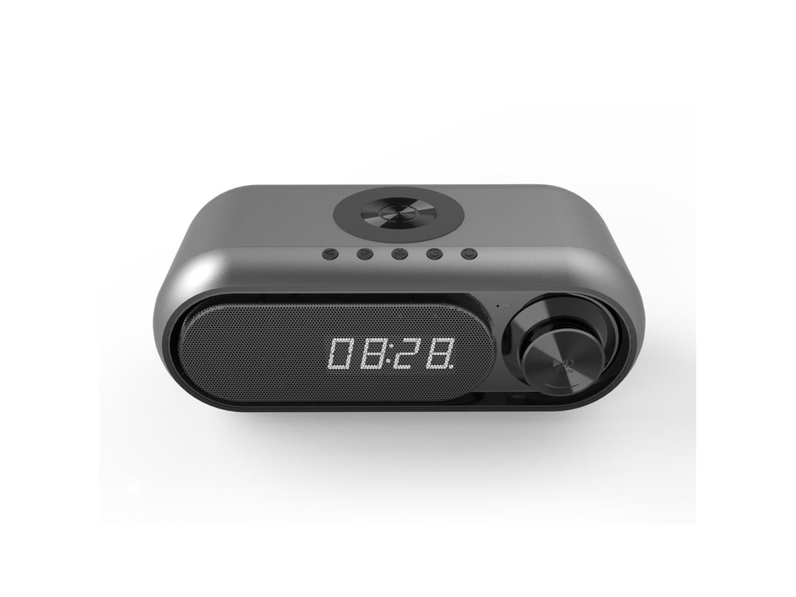 Reloj Digital Led Bluetooth, Altavoz Multifuncional, Cargador Inalámbrico, Reloj De Escritorio, Dispositivo De Radio Fm*