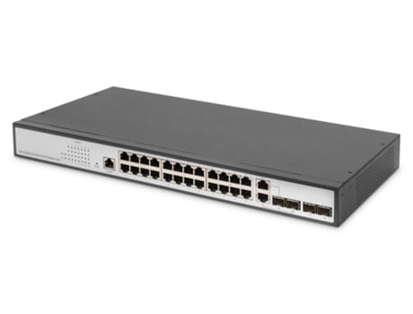 Switch DIGITUS Enlaces ascendentes administrados de 24 puertos Gigabit de 19 pulgadas