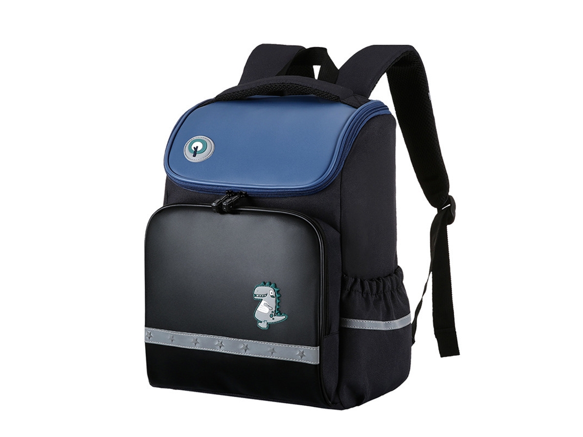 Mochila escolar ligera de alta capacidad con doble asa, color negro