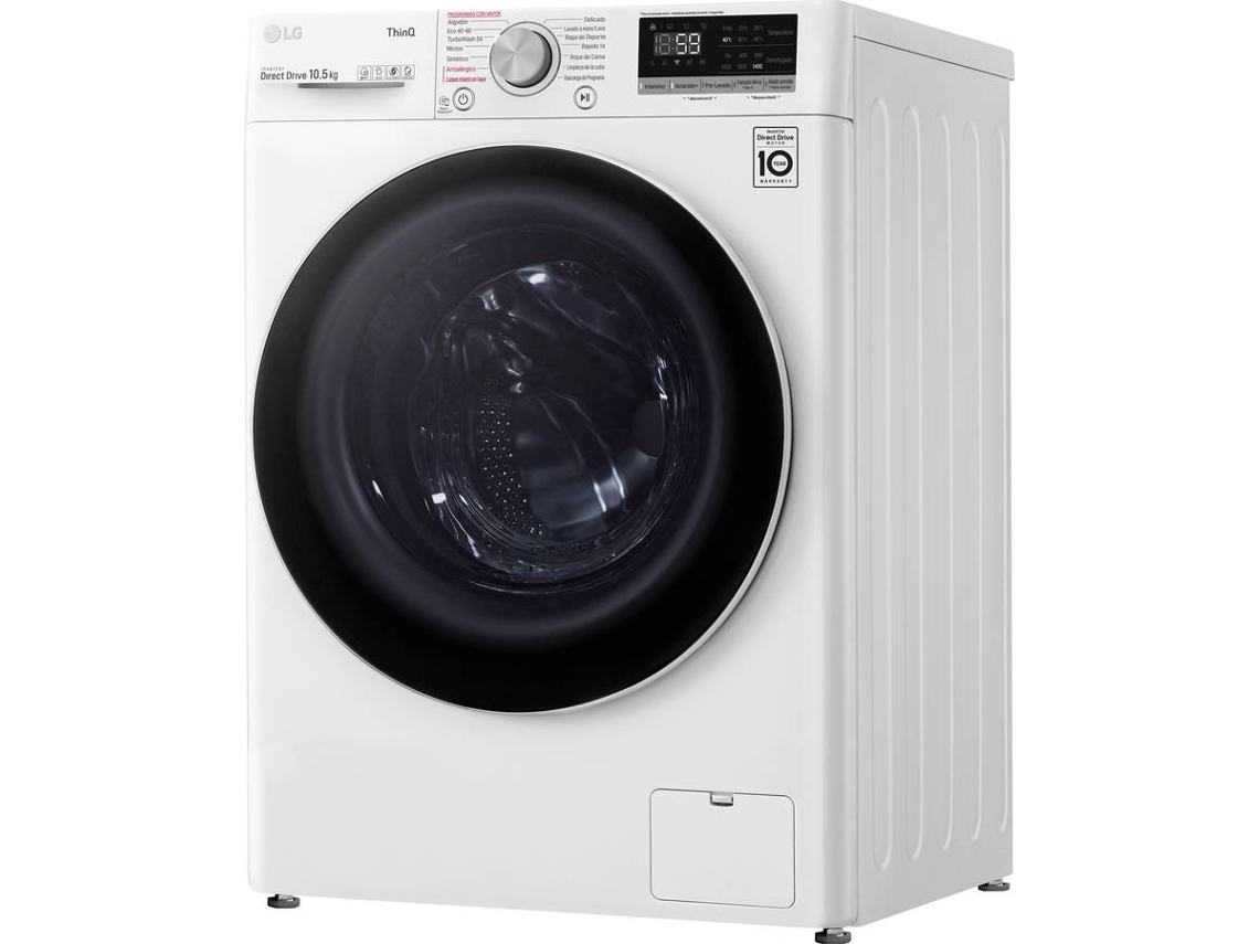Lavadora LG F4WV5010S0W (10.5 kg - 1400 rpm - Blanco)