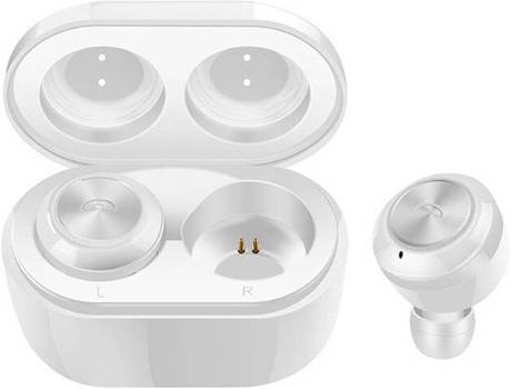 Auriculares Bluetooth True Wireless GETEK DT-3 (In Ear - Micrófono - Blanco)