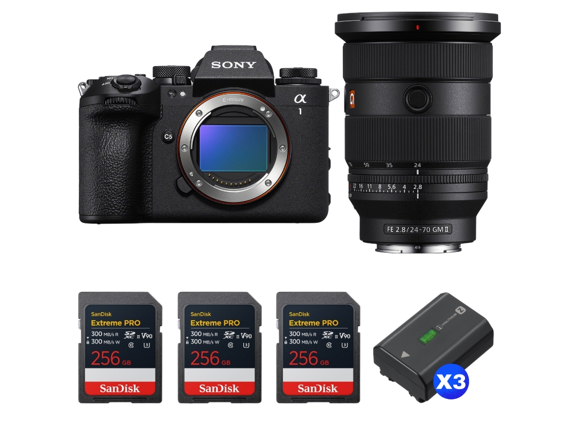 Sony Alpha 1 Ii + Fe 24-70mm F/2.8 Gm Ii + 3 Sandisk 256gb Extreme Pro Uhs-ii Sdxc + 3 Sony Np-fz100 + Ebook “20 Consejos Para Fotos Que Impactan”