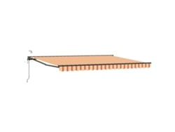 Vidaxl Toldo Retráctil Eléctrico Amarillo Y Naranja 4 X 3,5 M