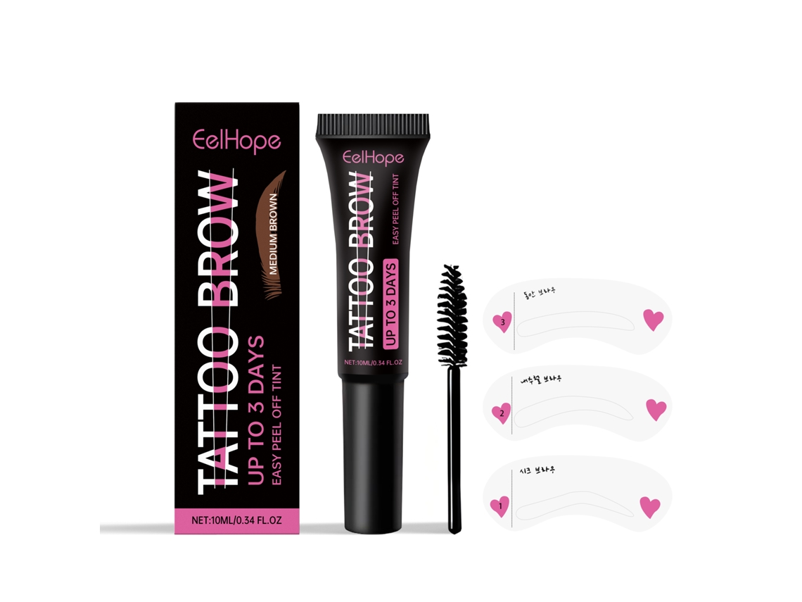 Gel para eliminar tatuajes y cejas de color marrón medio