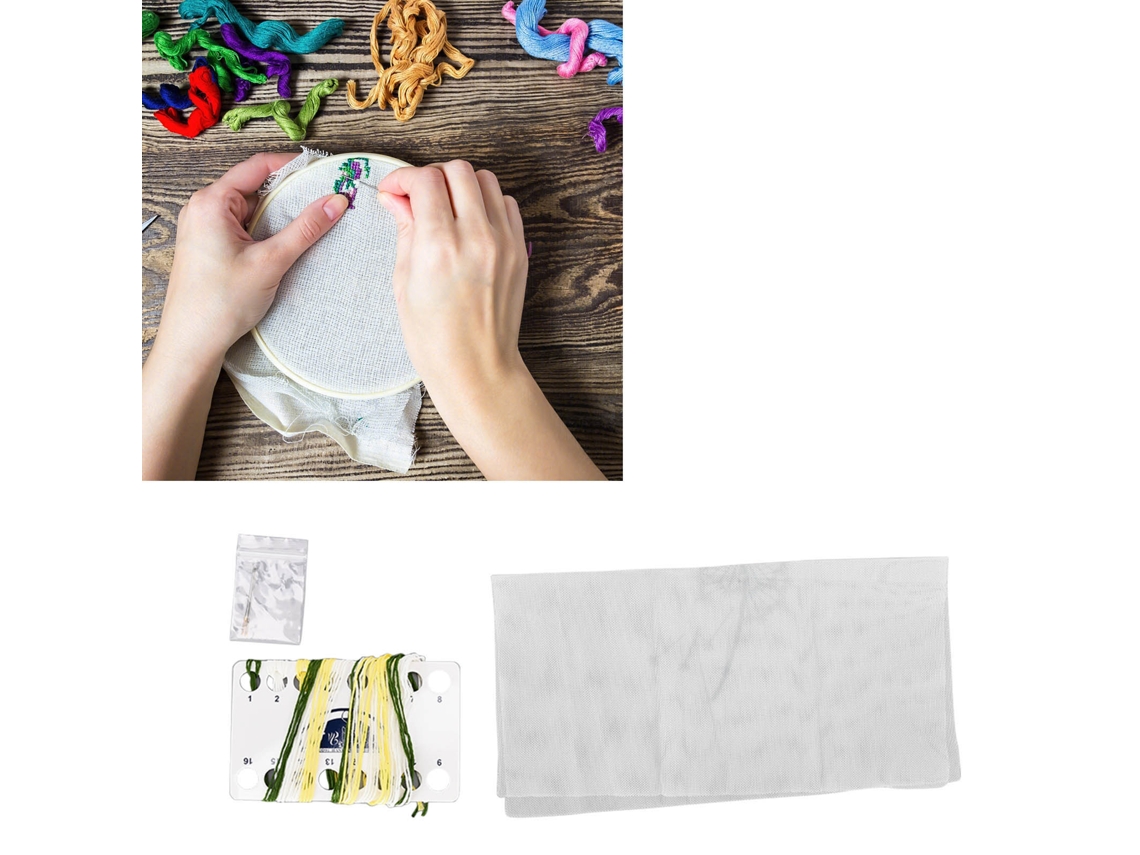 Kit de bordado con diseño impreso para decoración del hogar.