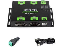 Adaptador Serie Usb A Rs232 De 4 Canales Con Aislamiento Industrial