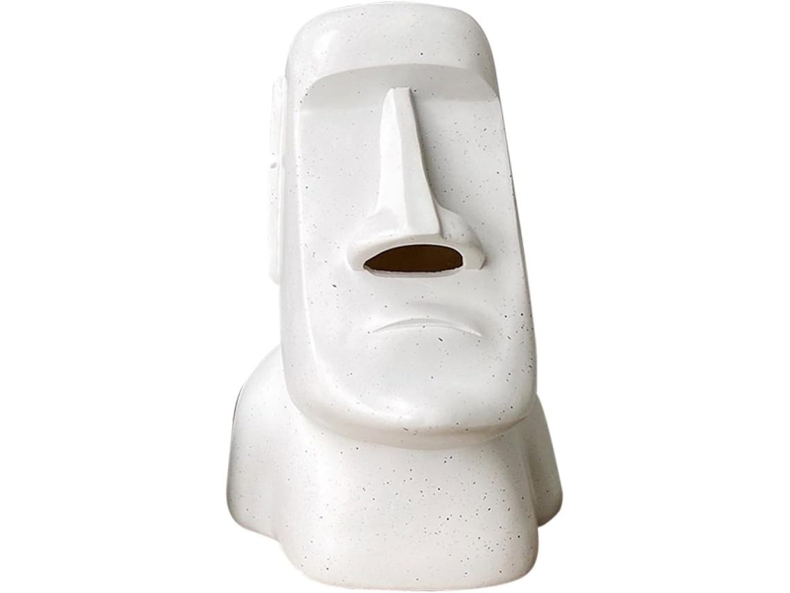 Caja De Pañuelos Decorativa Con Estatua Moai De La Isla De Pascua, Elegante Soporte Para Rostro Para Oficina Y Hogar.