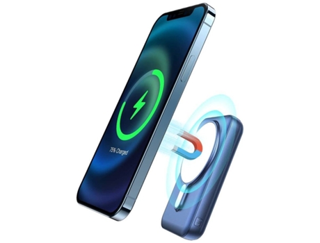 Cargador Banco Energia Sem Portátil Pd para iPhone 12 Pro/12 YIZHOOD Azul