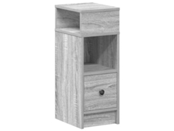 Maison Exclusive - Mesita De Noche Con Cajón, Color Gris Sonoma, 25x31x66 Cm