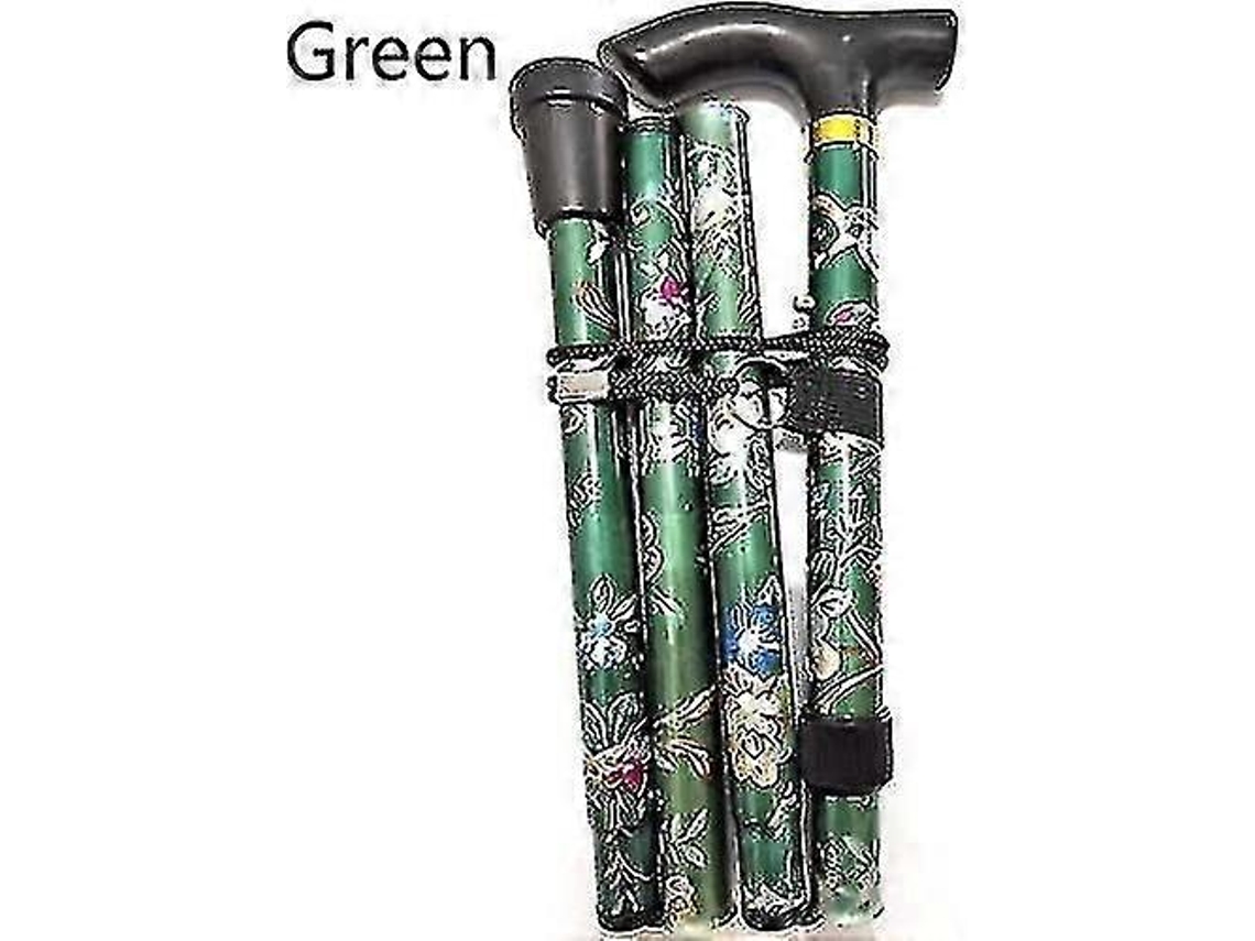 Bastón deslizante de aluminio con diseño floral para senderismo, acampada y como ayuda protectora para la movilidad.