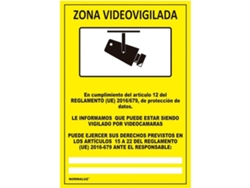 Señal de Zona con Adhesivo de Video Vigilancia NORMALUZ   15X20Cm