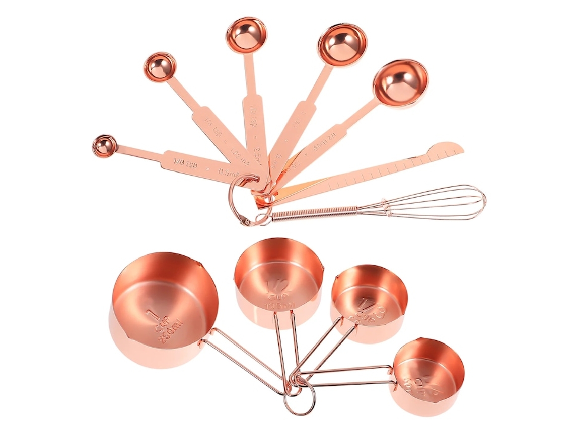 Juego De Cucharas Y Tazas Medidoras De Acero Inoxidable