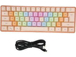 Teclado Mecánico De 61 Teclas Con Retroiluminación Rgb Y Diseño Compacto.
