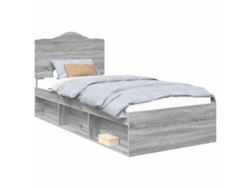 Maison Exclusive - Estructura De Cama Con Cabecera Gris Sonoma 90 X 200 Cm