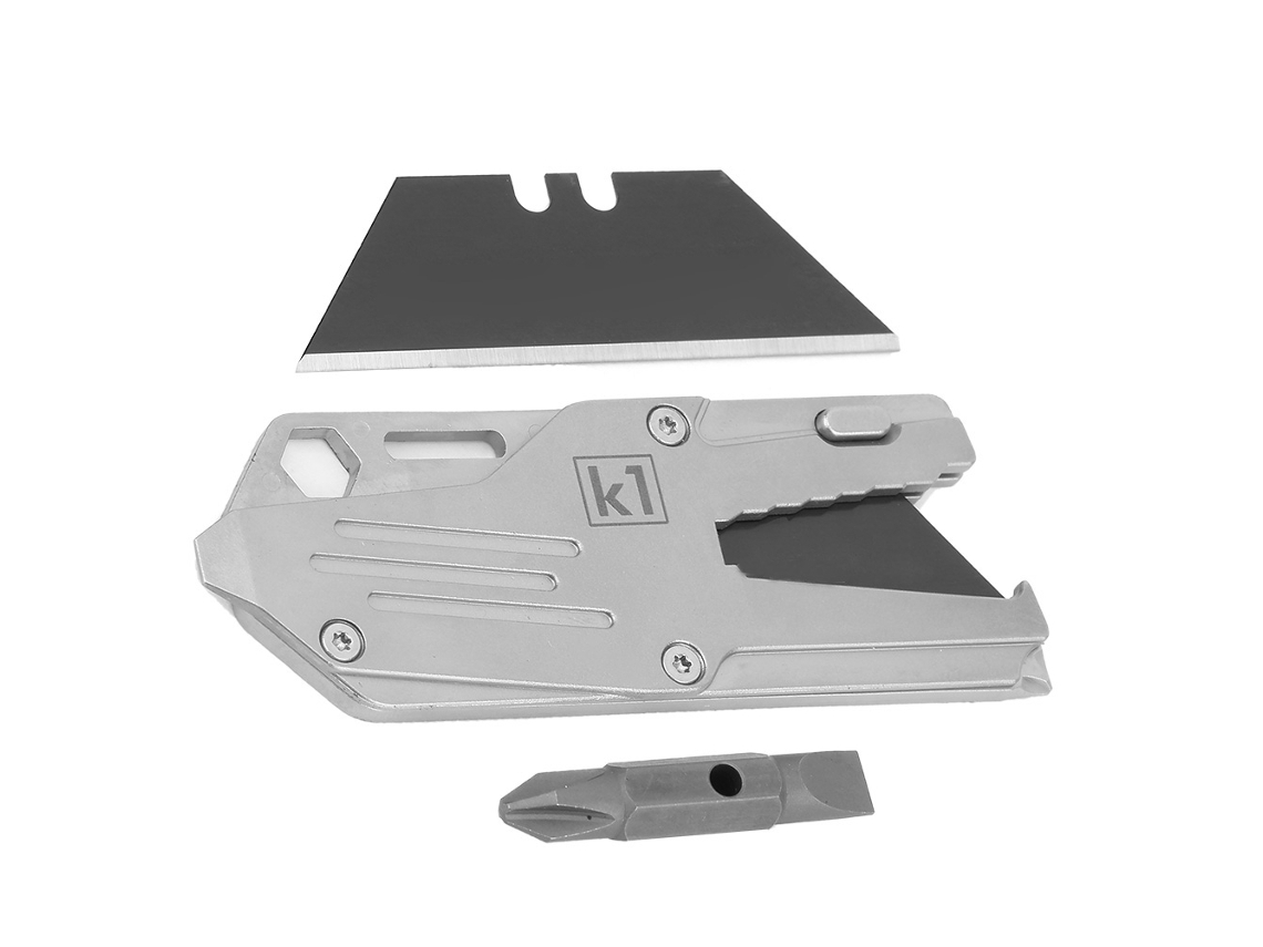 Herramienta EDC multifunción 16 en 1, acero inoxidable.