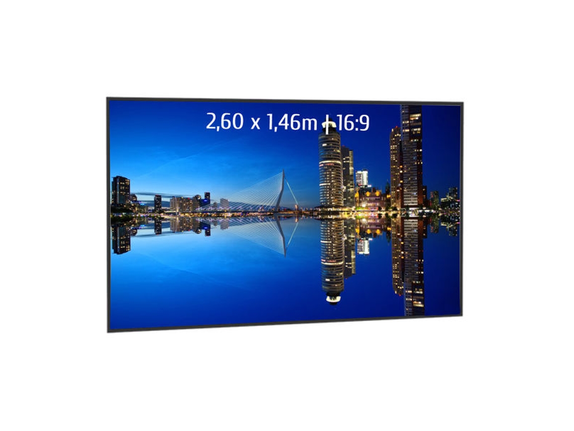 Pantalla de proyección fija con marco ultrafino 2,60 x 1,46m, Formato 16/9