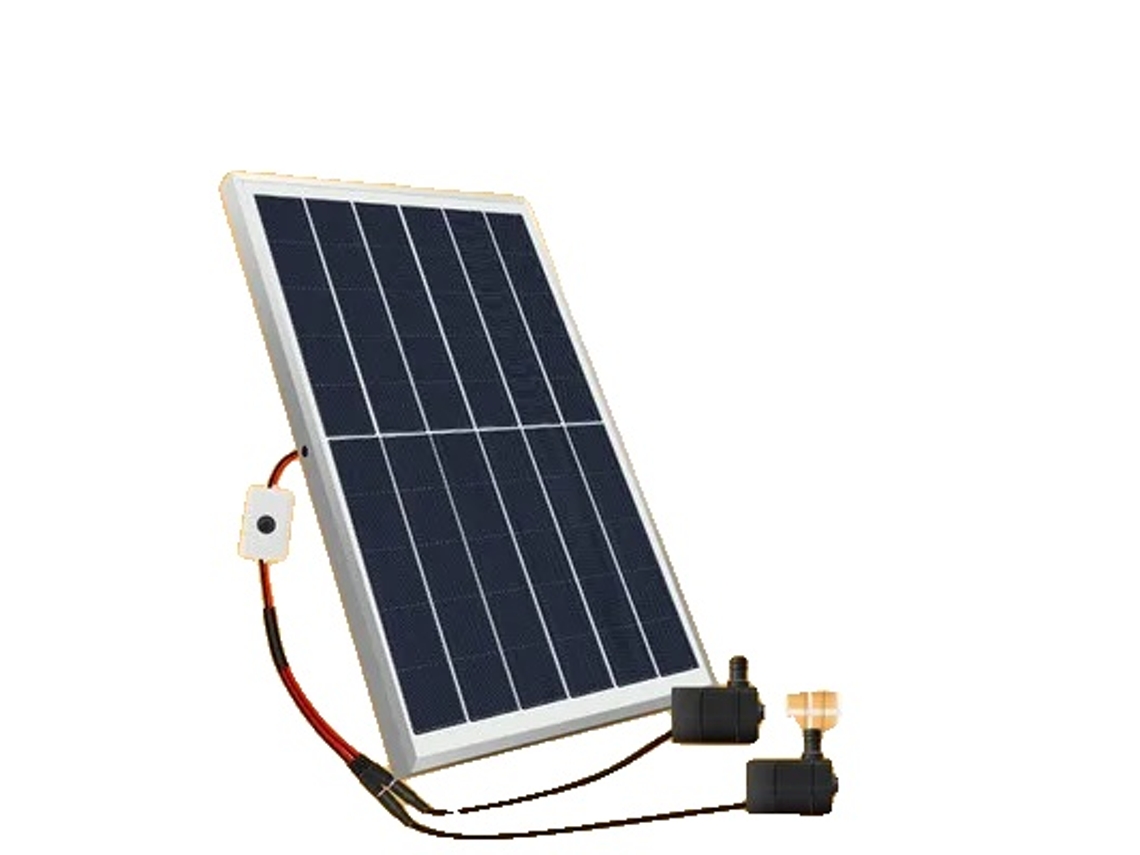 Bomba de agua solar, 3 W de potencia, 2,5 m de altura, 480 Lh de caudal, con interruptor OEM