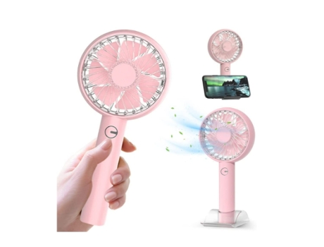 Ventilador portátil de mano, batería recargable por USB, dirección del viento de 2000 Mah, ventilador de mesa de escritorio ajustable, ventilador B...
