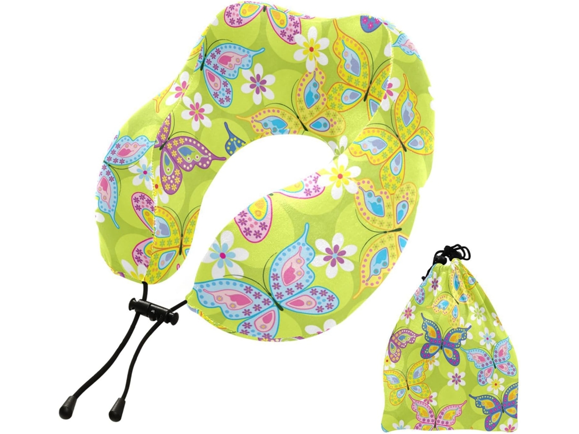 Almohada Viaje Espuma Viscoelástica Poliéster Viscoelástica. Fácilmente Soporte Fácil