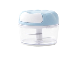 Picadora Manual De Ajo Con Cuchillas De Acero Inoxidable Para Cebollas, Jengibre, Verduras Y Frutas - Azul