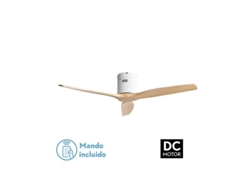 Ventilador techo AGUILON Blanco sin Luz DC 3 Aspas 5 Velocidades Mando y Temporizador FABRILAMP
