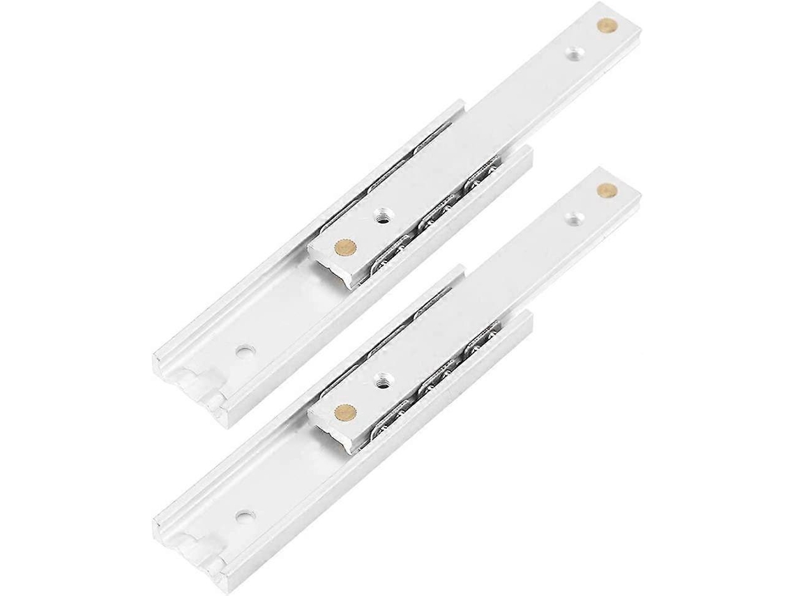 2 Piezas Rieles De Cajón De Acero Aluminio Con Rodamientos, Duraderos Y Deslizamiento Suave, 100mm
