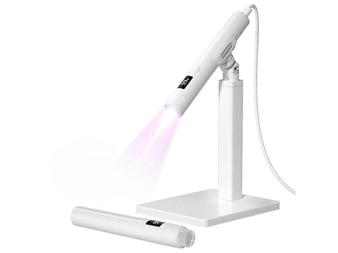 Mini Lâmpada Led Uv Recarregável para Unhas Gel Seco com Suporte Giratório de 360 Graus GOKOCO