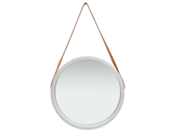 Espejo De Pared Con Correa Plateado 50 Cm