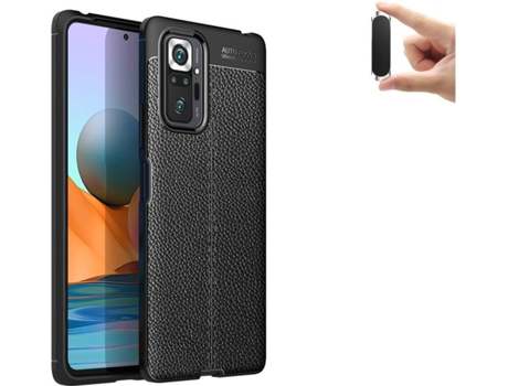 Carcasa y Soporte Xiaomi Redmi Note 10 Pro Rugged Leather Negro