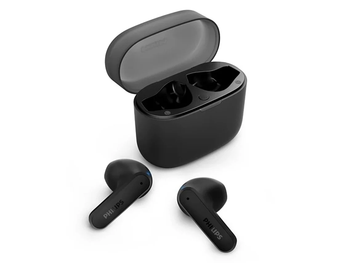 Auriculares Bluetooth True Wireless PHILIPS TAT2139BK (In Ear - Micrófono - Noise Cancelling - Negro)