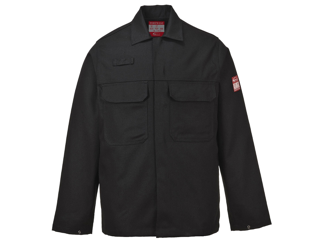 Chaqueta cómoda de protección diaria Bizweld / Negra / M Portwest