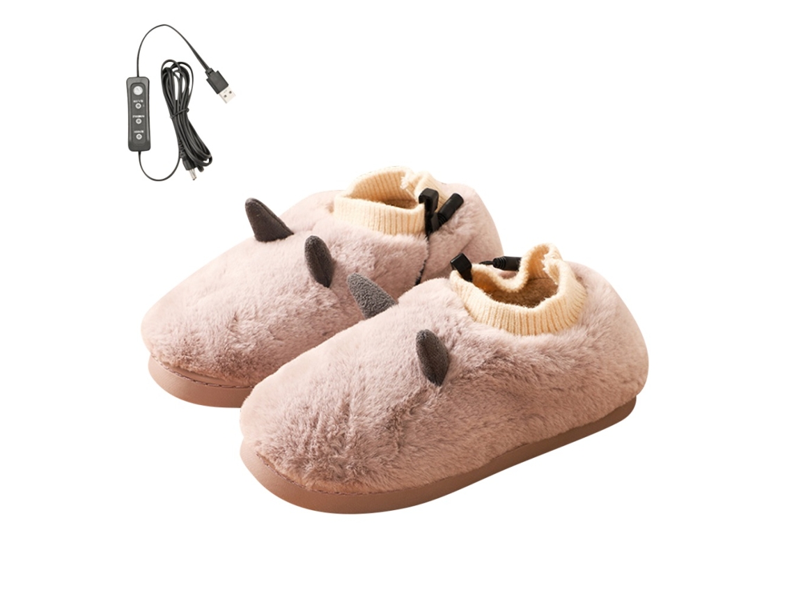2026-pantuflas Calientes Usb Con Termostato Ajustable Antideslizantes Para Mujer Abrigo De Pies Invierno