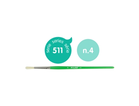 Pincel Redondo de Cerdas Chungkingr para Cola e Tinta de Pôster S Serie 511 Não. 4 Verdemilan