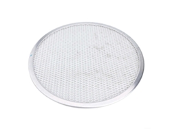 Rejilla para pizza de aluminio de 28 cm (11 pulgadas) para una cocción uniforme, de forma gruesa y duradera para uso doméstico o en panaderías.