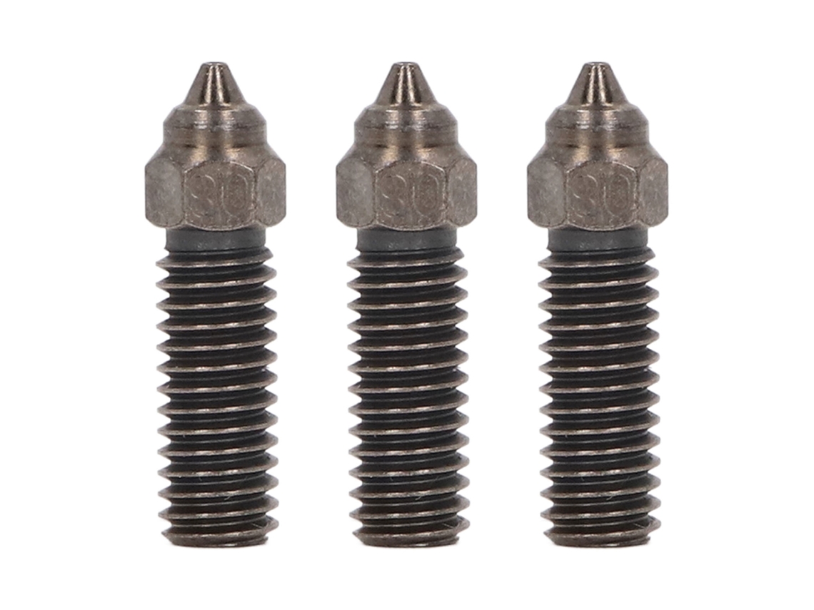 Kit De Bicos De Aço Temperado De Alta Vazão Para Impressora 3d Sovol Sv06 Plus Filamento 1.75mm 0.8mm 3pcs