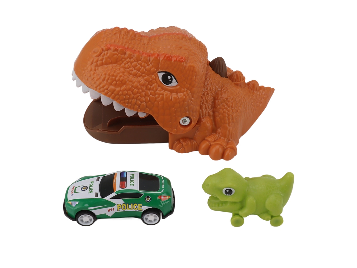 Dinosaurio De Juguete Con Vehículo De Eyección A Presión, Coche Educativo Interactivo, Regalo Para Niños, Color Naranja.