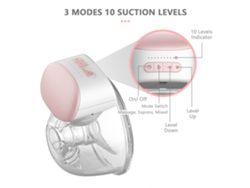 Extractor De Leche Eléctrico Inalámbrico Portátil Con 3 Modos Y 10 Niveles De Succión, 240 Ml.
