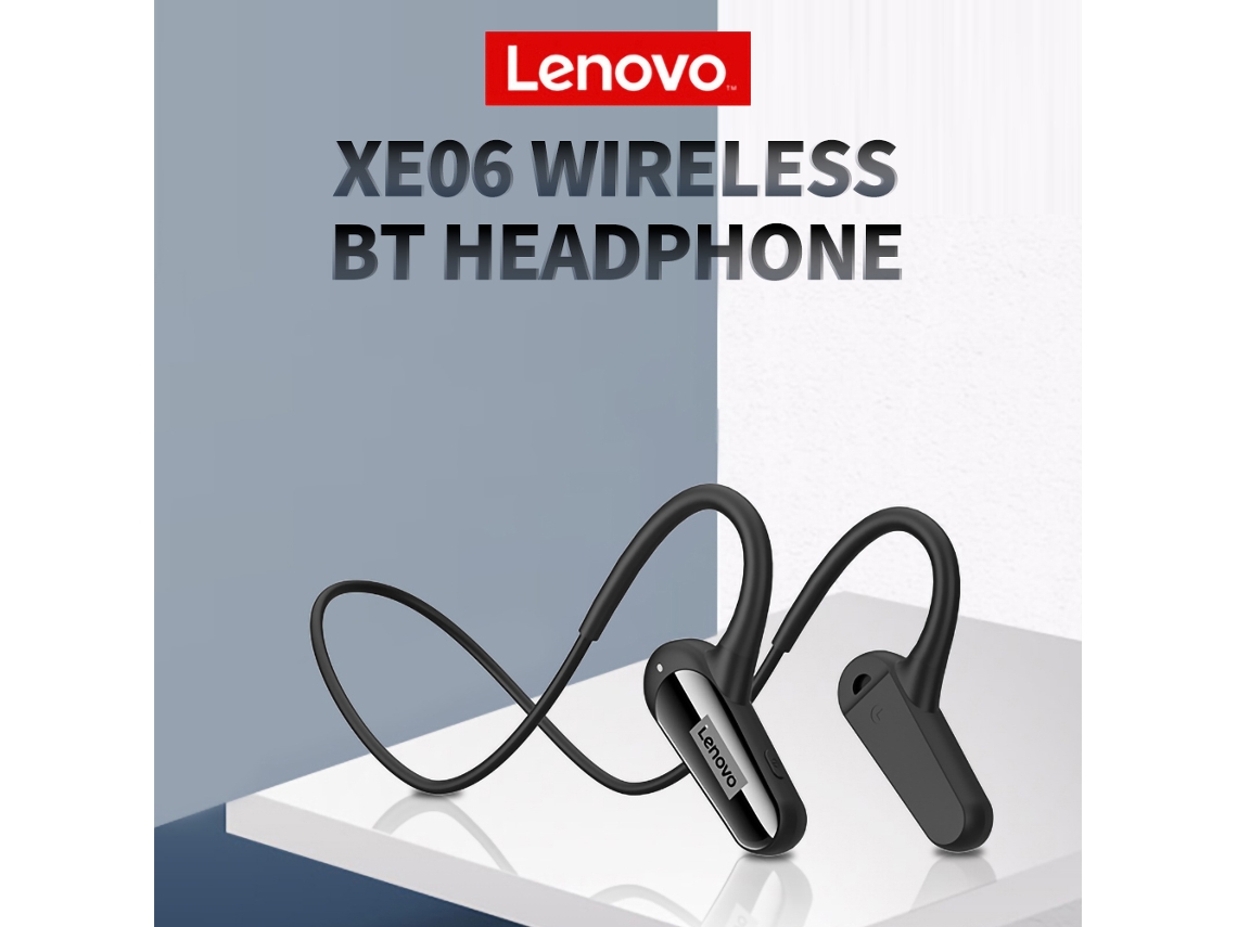 Audífonos Inalámbricos Lenovo Xe06 Bt Auriculares Deportivos Conducción Aérea Baja Latencia Negro