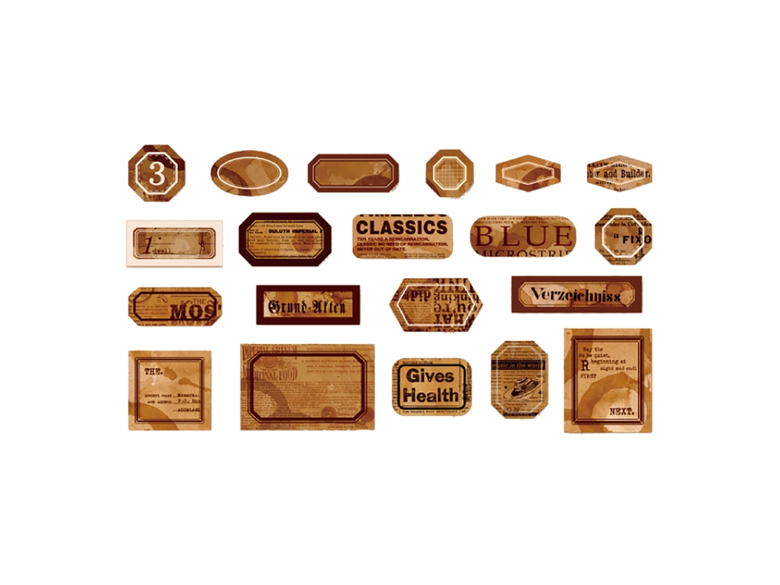 40 Adesivos Para Scrapbooking Diy Fáceis De Remover Estilo Chocolate Mocha Para Diários Planners Calendários