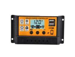 Regulador De Carga Solar Inteligente Pwm 3 Etapas 12v/24v 30a Con Usb Dual Panel Solar