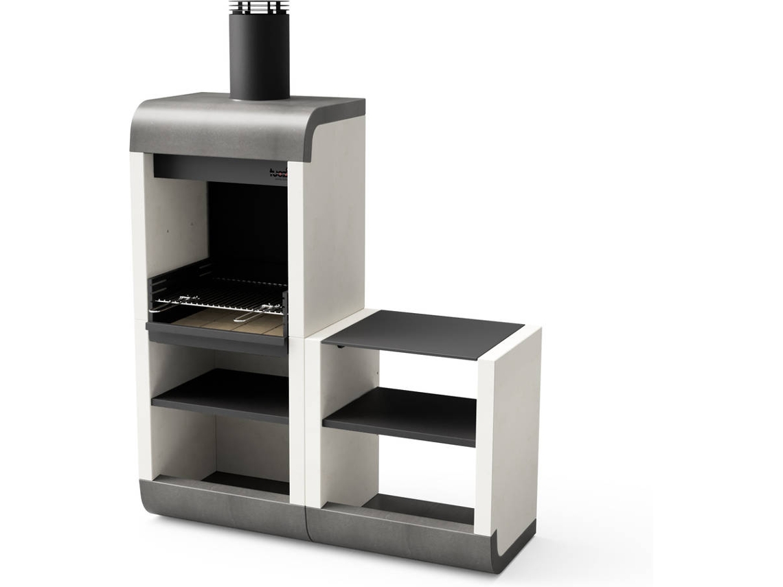 Barbacoa de exterior TUOZI South (negra - 162 x 60 x 220 cm)