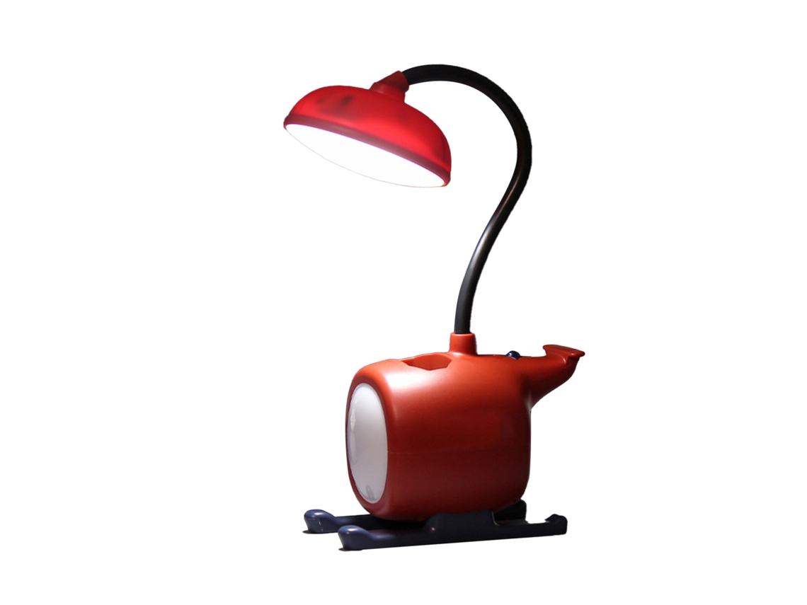 2026-lámpara De Escritorio Led Infantil Con Forma De Avión Cute Recargable Plegable Luz Para Cuidado De Ojos Rojo
