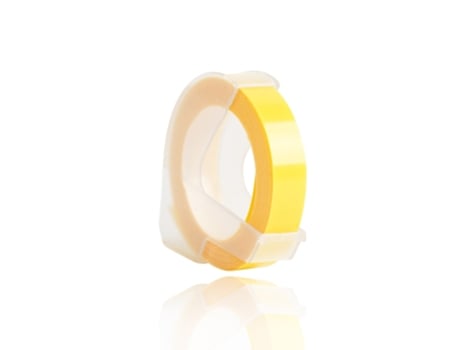Cinta Adhesiva Plástica Dymo 3D (Color Amarillo Claro - 6 Mm)