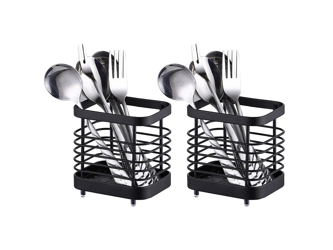 soportes de acero inoxidable para utensilios de cocina, soporte para cubiertos, encimeras, cestas para cubiertos, fregaderos, accesorios, almacenamiento de cocina