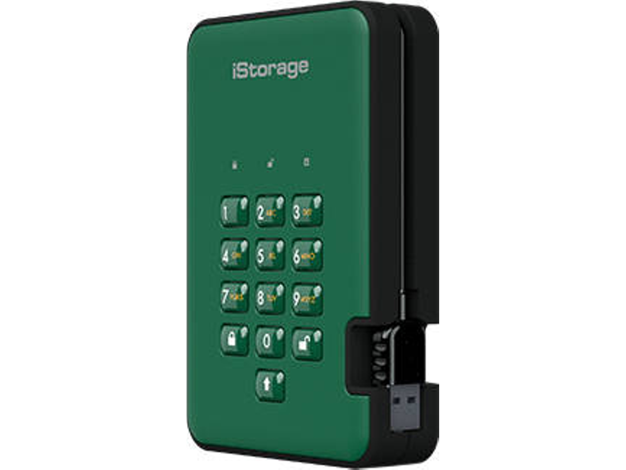 Disco HDD externo ISTORAGE diskAshur 2 Verde 5 TB (Verde - 5 TB - USB 3.1)