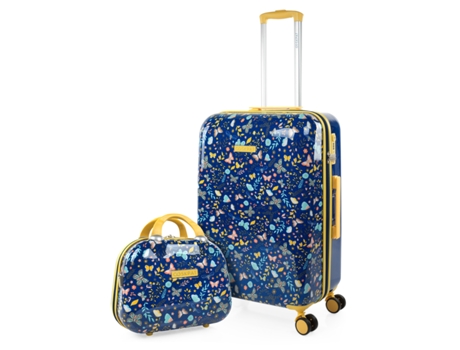 Juego De Maletas Pc SKPAT Butterflies azul (44X67x24 Cm - 64L)