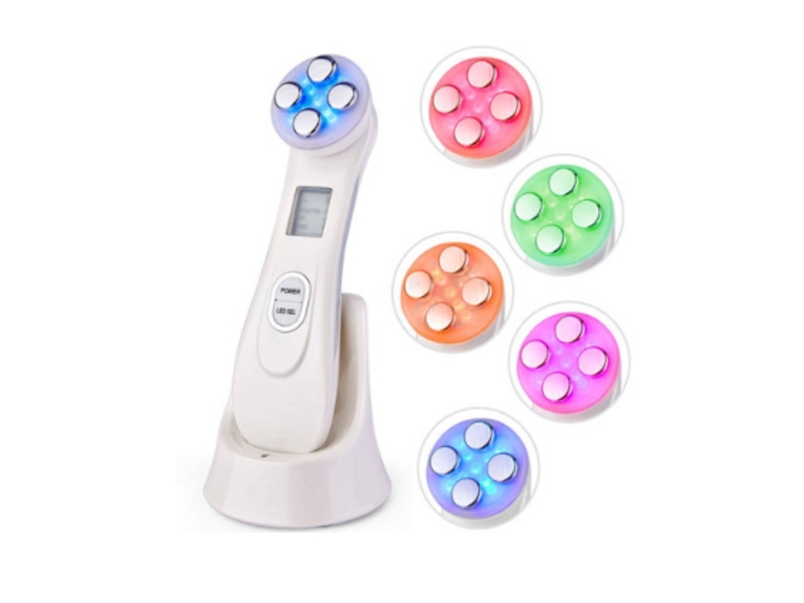 Dispositivo de belleza de mesoterapia de iones Rf 5 en 1, terapia de luz Led, eliminador de arrugas, reafirmante, antienvejecimiento, blanco YEMAESRE