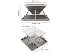 Parrilla plegable de acero inoxidable para camping y uso al aire libre - Worten