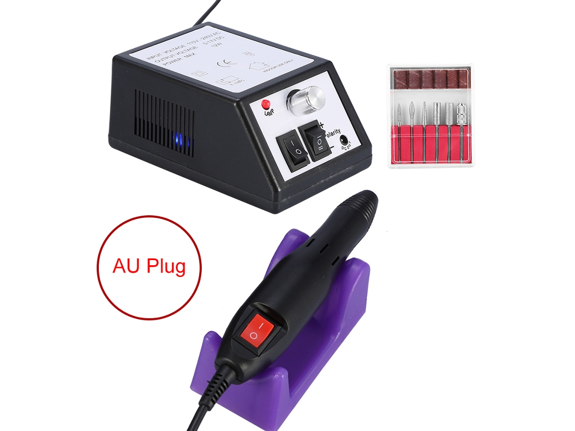 Kit profesional de taladro eléctrico para uñas con lijadora, herramienta para manicura y pedicura (3 piezas)